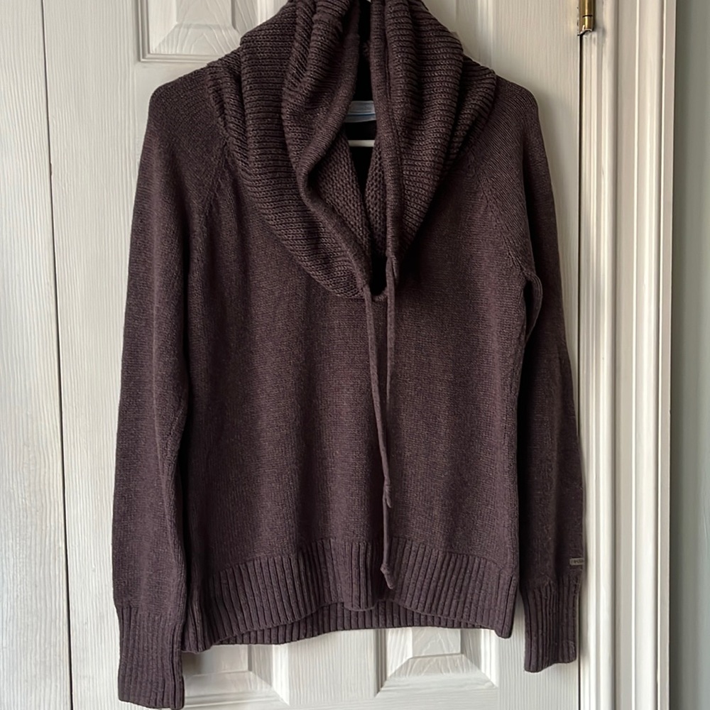 Columbia lavender drawstring cowl neck sweater size Large - Picture 2 of 9